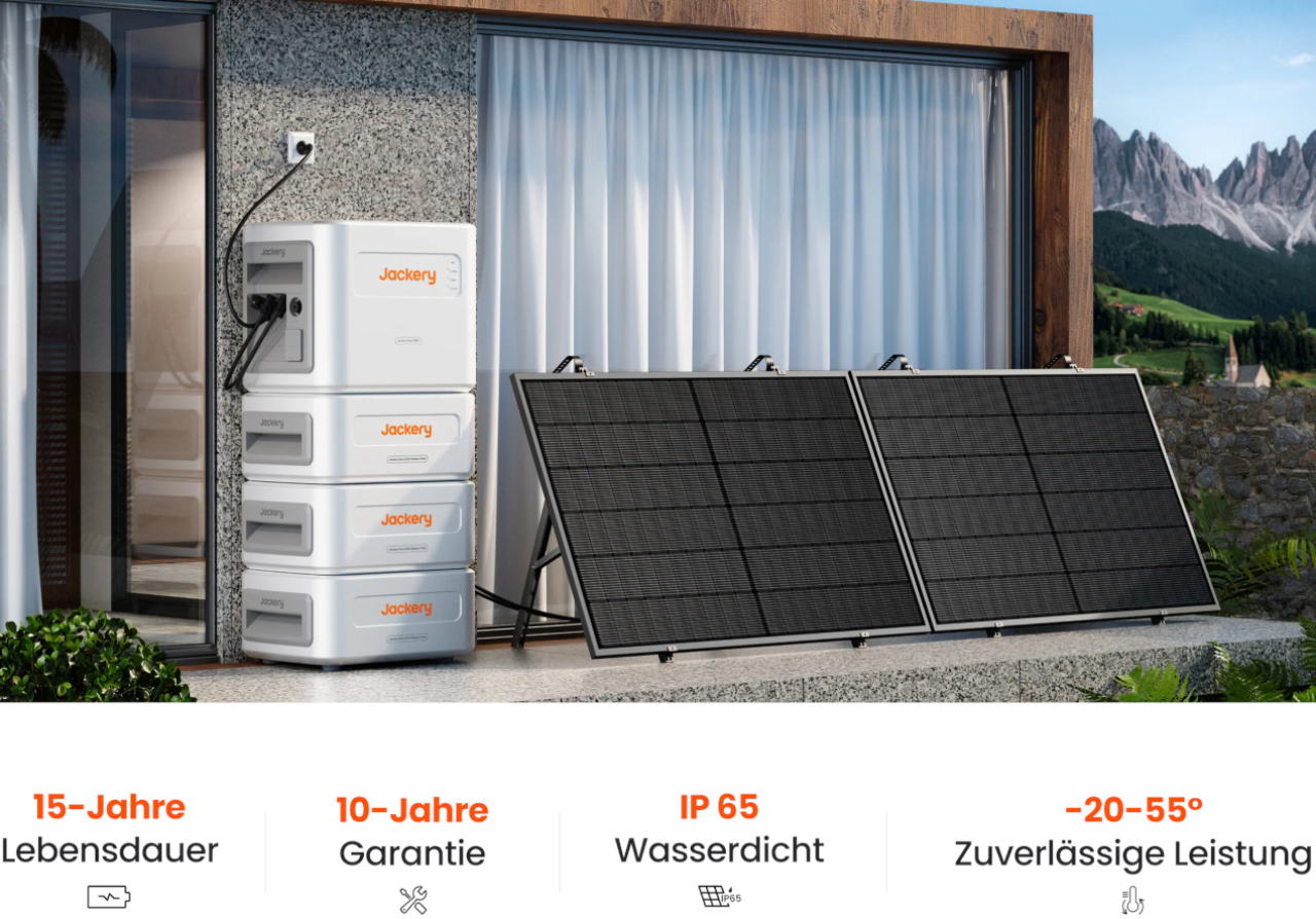 Balkon-Solaranlage mit Speicher